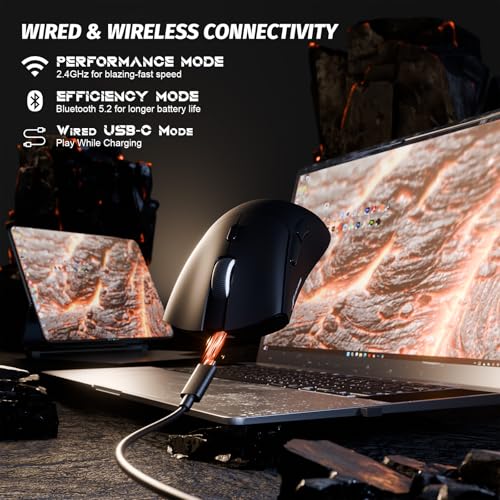 ATTACK SHARK X68 HE 60% Wired RT 8K Keyboard and Wireless R1 Mouse-Black | Adjustable Actuation,Hall Effect Mechanical Magnetic Switch,Coiled Cable,USB C/2.4Ghz/BT Ultralight 18K DPI Mice for PC Gamer - color: Black, size: Keyboard Mouse