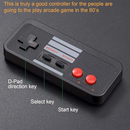 KIWITATA Wireless USB Controller for Retro PC Games, 2 Pack 2.4G Rechargeable Wireless N-e s Remote Gamepad Emulated Controller for Windows XP 7 8 11 & MAC & Retropie - color: black