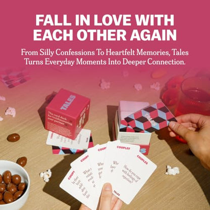 TALES 150 Conversation Cards, Perfect for Dinners, Road Trips, Classrooms & Game Nights, Gifts & Gatherings, Conversation Starters to Spark Creativity (Couples Edition) - color: Couples Edition