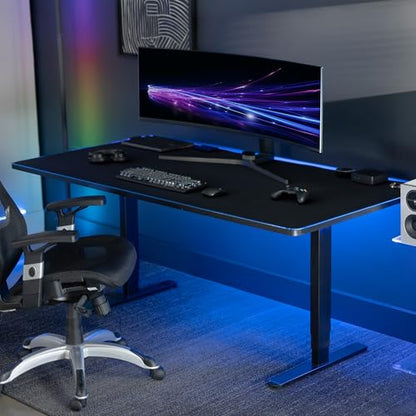 VIVO Extra Large 71 x 36 inch Full Size Desk Pad with RGB Lighting for Office Ambience and Immersive Gaming, Oversized Mouse Pad Table Top Cover, 12 Color Modes, Non-Slip Base, Black, DESK-PAD72-36 - size: 71 x 36 inches