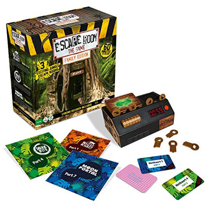 Escape Room The Game, Family Edition - with 3 Exciting Jungle Escape Rooms | Solve The Mystery Board Game for Family, Kids & Teens - style: Jungle