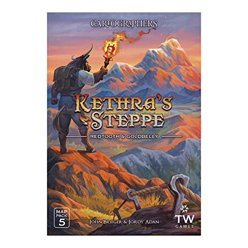 Cartographers: Map Pack 5, Kethra’s Steppe | Expansion for The Award-Winning Game of Map Drawing | Strategy Flip and Write Fantasy Board Game | Family Game for 1-75 Players by Thunderworks Games - style: Pack 5