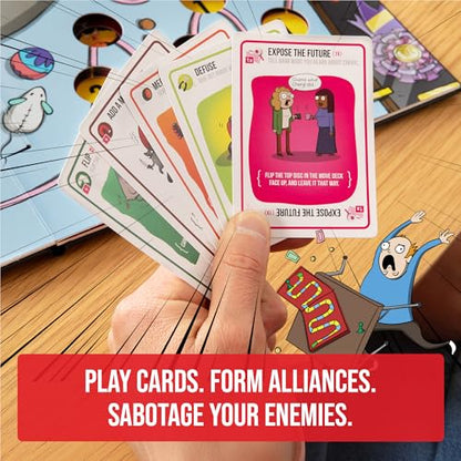 Exploding Kittens The Board Game 2-6, Age 7+ Flippable Game Board | One of the bestselling card games of all time is now a board game! Flip the pop-up board, strategize, sabotage, and surprise.