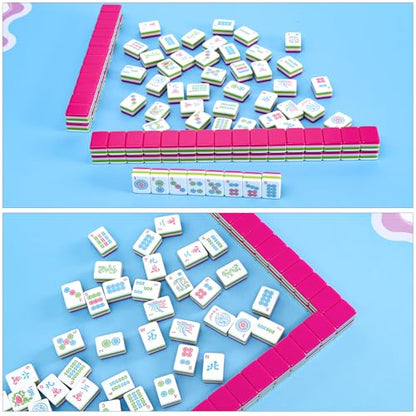 TIASUSAN Light Blue Mahjong Mat (31.5” x 31.5”) with Black Carrying Bag, Anti-Slip, Noise-Reducing Mahjong Mat for Table, Board Games, Dominoes, and Card Games - color: Light Blue