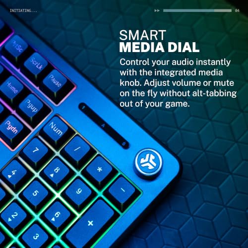 JLab Nightfall Gaming Keyboard, Wired, RGB, 104 Keys, Black - color: Black