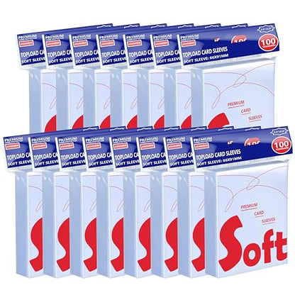 1500ct Card Sleeves - OPP Penny Sleeve for Trading Cards - Premium Toploader Inner - Fit 2.5"x3.5" Standard Trading Sports Game Cards - Ideal for Card Enthusiasts (1500 Pcs)