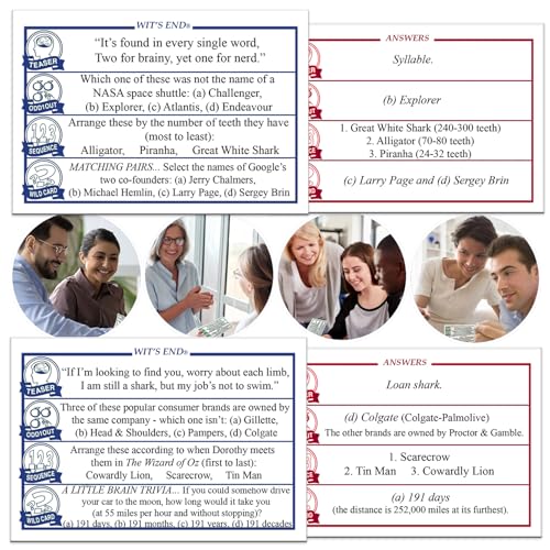 Wit's End — A Smart, Mind-Bending Trivia & Brain Teaser Game that Will Challenge Your Wits & Knowledge — Adult & Family Night Fun