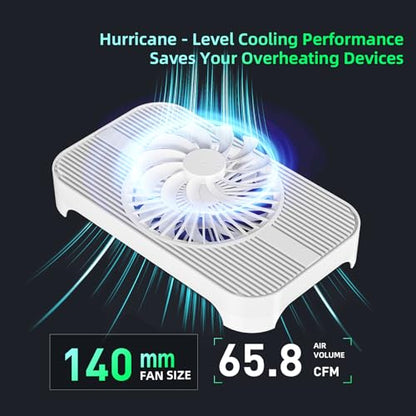 X3 USB Cooling Fan, 18dB Ultra-Quiet 140mm USB PC Fan with Built-in Cable & One-Touch Switch for Router, Receiver, Amplifier, DVR, PlayStation, Xbox, Computer Cabinet Electronics Cooling - color: White