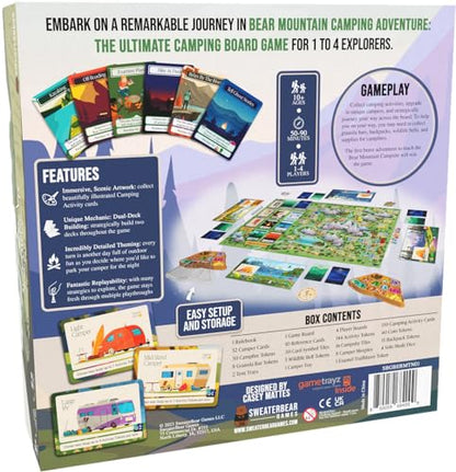 Bear Mountain Camping Adventure Board Game | Family Game for Young Camping Fans and Adults | Easy to Learn | Ages 10+ | for 1-4 Players | Perfect for Outdoor Enthusiasts