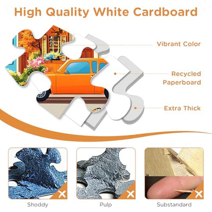 Jigsaw Puzzles 300 Pieces for Kids Adults Seniors, Car Butterfly Puzzles for Adult, Recycled Paper 300 Pieces Puzzle as Home Decor, Sturdy Puzzle Challenging Family Game Great Gift - style: Car