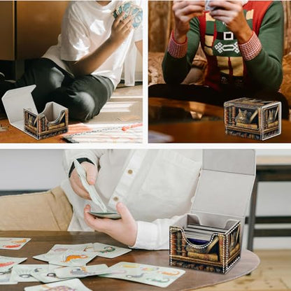 Card Game Storage Box TCG Deck Box MTG Card Box Organizer Trading Card Case Commander Deck Box TCG Card Storage Box Magnetic Closure Creative Pattern Up to 200 Cards, Animal Proud Rooster - color: Animal Proud Rooster