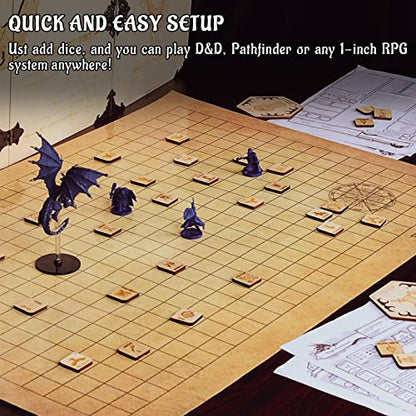 CZYY Fantasy RPG Tokens, 110 Wood Hero and Creature Markers | 98 Numbered Creature & 12 Hero Tokens, Laser-Cut Birch Plywood, Quick Setup for Encounters, Gift for Game Master & RPG Player