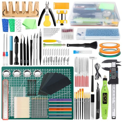 Gundam Tool Kit, 250 Pcs Professional Model Tool Kit for Gundam, Modeling Tools for Models with Decals Sticker Operated Box, Model Building Tools Hobby Tools Craft Set for Repairing Fixing Painting - color: 250 Pcs