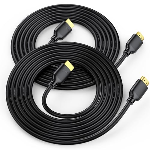 4K HDMI Cable 3FT 2-Pack, High Speed HDMI to HDMI Cable 3 Feet HDMI 2.0 Cord Supports 4K@60Hz, 2K, 1080P, HDCP 2.2, HDR, 3D, ARC & Ethernet for HDTV, Laptop, Monitor, PS5, Xbox - size: 3FT