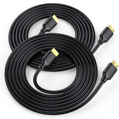4K HDMI Cable 3FT 2-Pack, High Speed HDMI to HDMI Cable 3 Feet HDMI 2.0 Cord Supports 4K@60Hz, 2K, 1080P, HDCP 2.2, HDR, 3D, ARC & Ethernet for HDTV, Laptop, Monitor, PS5, Xbox - size: 3FT