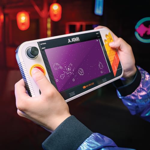 My Arcade Atari Gamestation Go: 200+ Preloaded Retro Games, Includes PACMAN | Rechargeable Battery, Wi-Fi, Smartglow, 7 Inch Display, Atari 2600, Connects to TV via HDMI