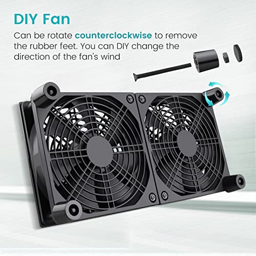 Wathai 240mm Router Cooling Fan for Computer Cooler Small Box 5V USB | USB Powered Multi Speed Electronics Cooling Pad, Modem Receiver TV Box Amplifier Receiver Stand, Small Computer Fans - style: 240mm USB fan
