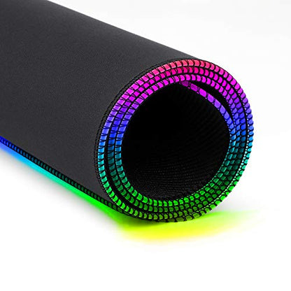 Redragon Pluto Ergonomic RGB USB Mouse Mat Non-Slip Surface Waterproof Gaming Gaming Video Games Retro Illuminated LED for PC and Mac (Medium)