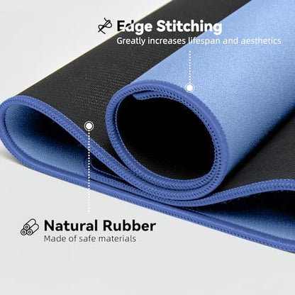 Reniteco Waterproof Large Office & Gaming Mouse Pad, 31.5" x 11.8" x 0.12" | Anti-Fray Stitched Edges, Premium Textured Surface, Non-Slip Rubber Base, Water and Stain Resistant Protection - color: Matte Blue, size: 31.5''x 11.8''x0.12"