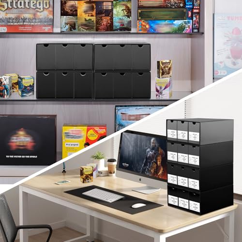 Trading Card Storage Box 12 Drawers Cardboard Organizer with Dividers for top loaders, TCG, MTG, Sport Cards Collection