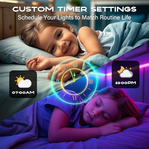 CHARKEE 25ft LED Strip Lights USB-Powered, Color Changing RGB LED Strip Lights for Bedroom/TV Backlight/Gaming Lighting, Music Sync SMD 5050 Flexible LED Lights with Remote/APP Control - size: Bluetooth 25ft USB Powered