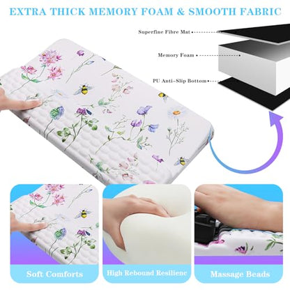 Computer Keyboard Stand with Wrist Rest, Ergonomic Tilted Keyboard Holder - Keyboard Riser with Wrist Pad - Keyboard Tray Support for Office Home - Scattered Flowers - color: Keyboard Stand-scattered Flowers