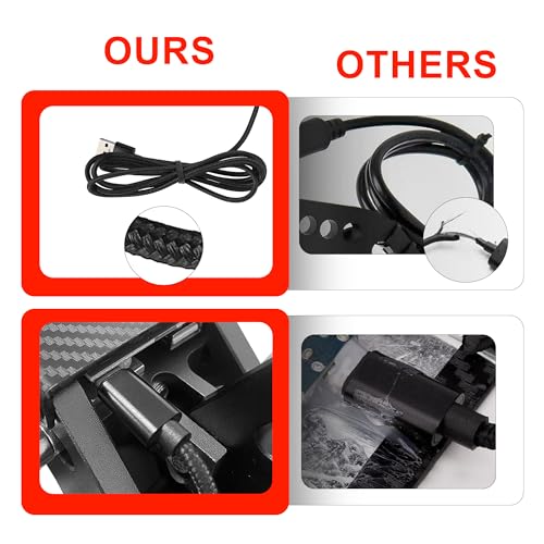 Upgrade 2-in-1 64 Bit USB Handbrake for G920 Compatible with Xbox/Xbox series S/Xbox series X + PC Computer System for Simulated Racing Games with Non-Contact Plus Hall Sensor and Clamp (Black) - color: Black
