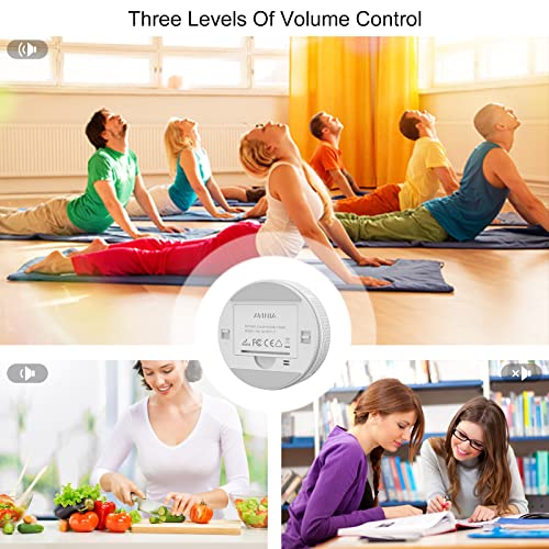 AVINIA Digital Kitchen Timers, Visual timers Large LED Display Magnetic Countdown Countup Timer for Classroom Cooking Fitness Baking Studying Teaching, Easy for Kids and Seniors White - color: White