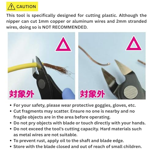 GodHand Keroro Plastic Model Nipper PN-125-KR with Sharp Thin Dual Blades, Ergonomic Non-slip Grip, 3mm Sprue Cutter Hobby Nippers for Plastic Models, Miniatures, Gundam, Gunpla, Green