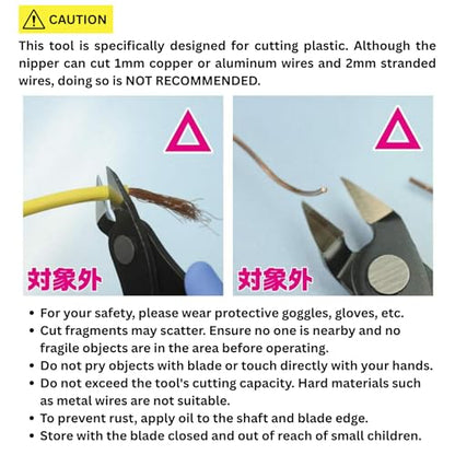 GodHand Keroro Plastic Model Nipper PN-125-KR with Sharp Thin Dual Blades, Ergonomic Non-slip Grip, 3mm Sprue Cutter Hobby Nippers for Plastic Models, Miniatures, Gundam, Gunpla, Green