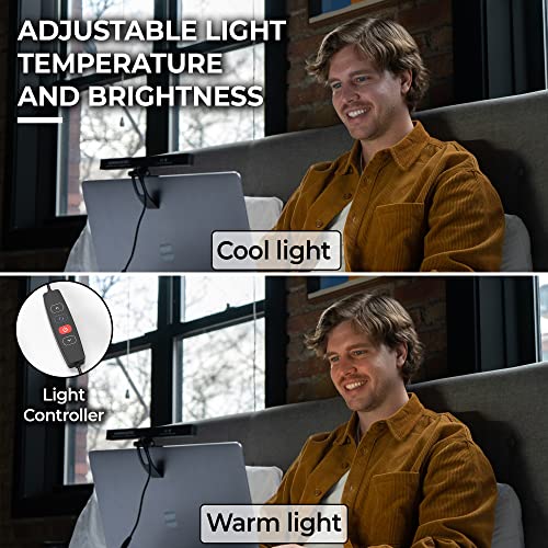 HumanCentric Video Conference Lighting - Webcam Light for Streaming, LED Monitor and Laptop Light for Video Conferencing, Zoom Lighting for Computer, Replaces Ring Light for Zoom Meetings, Double Kit
