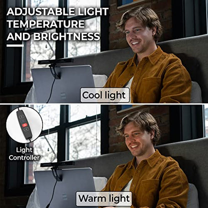 HumanCentric Video Conference Lighting - Webcam Light for Streaming, LED Monitor and Laptop Light for Video Conferencing, Zoom Lighting for Computer, Replaces Ring Light for Zoom Meetings, Double Kit