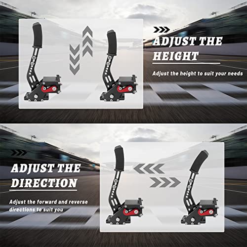 16-Bit PC USB Handbrake for Racing game Compatible with Logitech G27/G29/G920 T500 T300， Brake Analog Performance Handbrake for Simulated Racing Games（only to PC games)