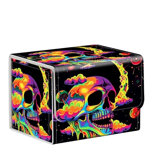 for MTG Card Storage Solution - for MTG Card Box and Commander Decks, High Capacity Anime Card Sleeves for Mtg Deck Box, Designed Specifically for Mtg Players(Colorful Skull) - color: Colorful Skull