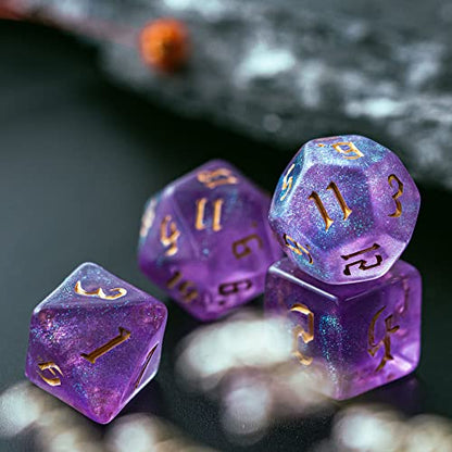 10 Sets DND Dice Polyhedral Dice Set (70pcs) with 2 Leather Bag, D&D Die Set for Dungeons and Dragons, RPG Table Games(10Sets/70Pcs) - color: 10sets/70pcs