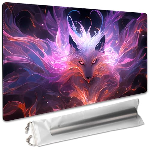 Board Game 14x24in MTG Playmat Compatible for OCG CCG RPG TCG Playmats (Nine Tailed Fox 3) - color: Nine Tailed Fox 3