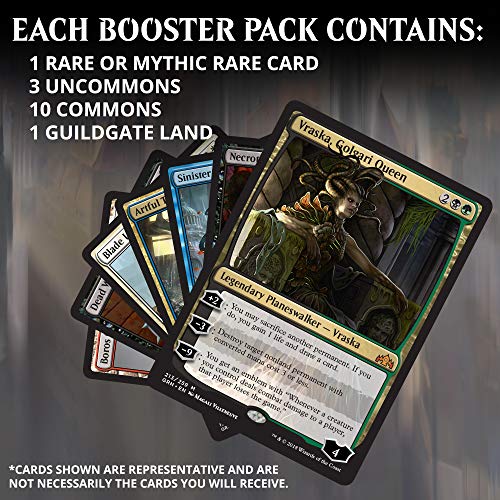 Magic: The Gathering Guilds of Ravnica Bundle | 10 Booster Packs + Land Cards (230 Cards) | Accessories