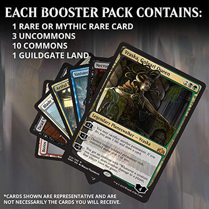 Magic: The Gathering Guilds of Ravnica Bundle | 10 Booster Packs + Land Cards (230 Cards) | Accessories