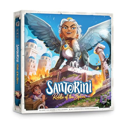 Santorini: Riddle of The Sphinx - A Cooperative, Book-Based Expansion to The Abstract Masterpiece Santorini | Ages 8+ | Plays in 20 Minutes