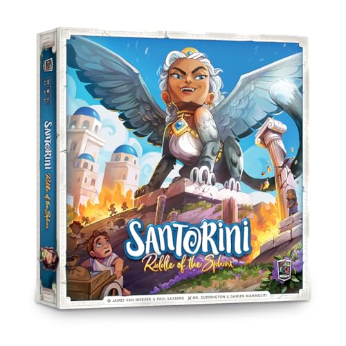 Santorini: Riddle of The Sphinx - A Cooperative, Book-Based Expansion to The Abstract Masterpiece Santorini | Ages 8+ | Plays in 20 Minutes