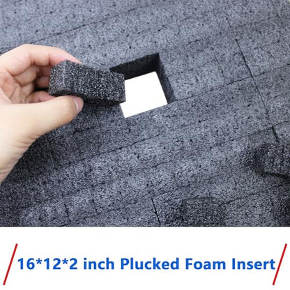 Foam Inserts for Cases 16 x 12 x 2 Inch Pick and Pluck Foam Insert | Fits for Board Game Pad Game Box Cases Storage Drawer Pad