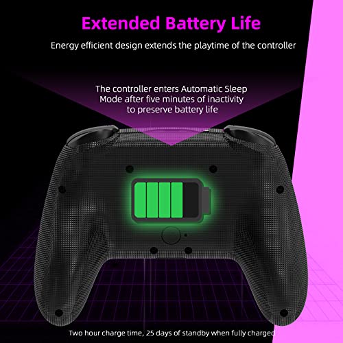 NexiGo Wireless Controller (No Deadzone) for Switch 2 and Switch, Bluetooth Controllers for Nintendo Switch with Vibration, Motion, Turbo and LED Light (Cosmic Nebula) - color: Cosmic Nebula, style: Regular