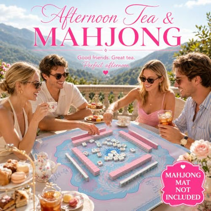 Pink American Mahjong Set, 168 Premium Melamine Tiles with 12 Jokers, Luxury Gift Box Mahjongg Set for Women, Moms & Grandmas, Portable Board Game for Girls’ Night & Weekly Clubs - color: Pink
