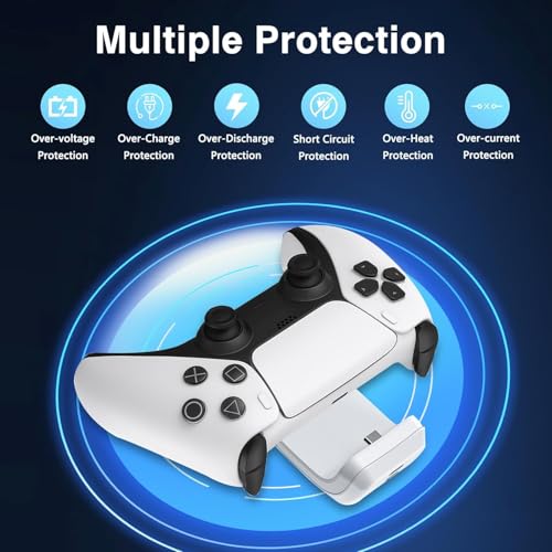 3000mAh PS5 Controller Battery Pack, Fast Charging PS5 External Battery for Sony PlayStation 5 LIP1708 DualSense CFI-ZCT1W Wireless Controller - size: 1 battery