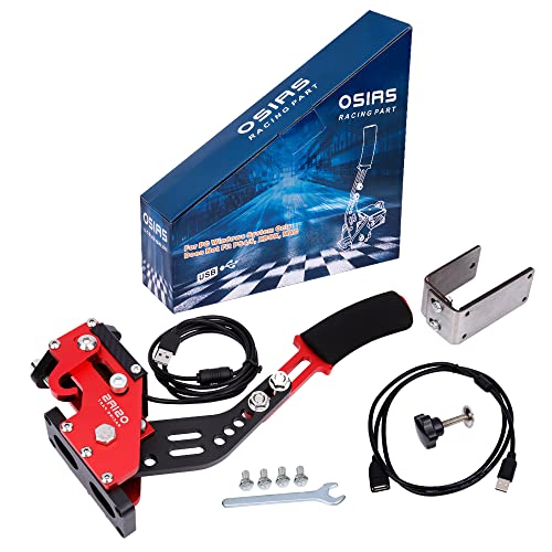 64 Bit PC USB Handbrake SIM, Upgraded Games Handbrake for Racing Games Logitech G25 G27 G29 G920 G923 Thrustmaster T500 T300, with Hall Sensor