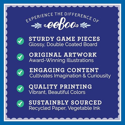 eeBoo Shiny Sharks & Friends Memory & Matching Game, Ages 3+, 1-4 Players | Introduces sharks & marine life. Sharpens recognition, concentration & memory skills. Includes 48 foil tiles, 24 pairs - style: Shiny Sharks & Frinds