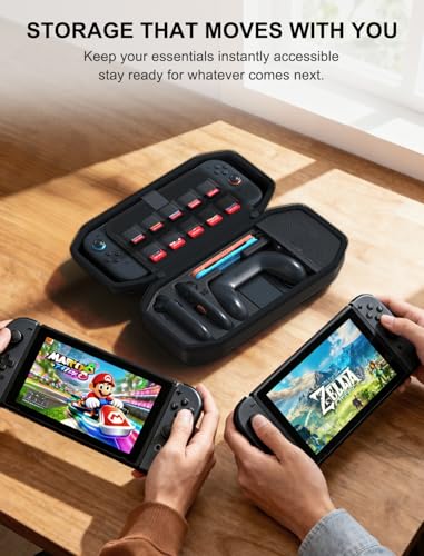 JUSPRO Carrying Case for Nintendo Switch 2, Hard Shell Travel Case with Large Storage for Console & Accessories