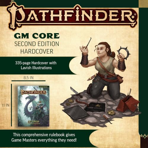 Pathfinder GM Core (P2) - Second Edition Remaster Game Master Rulebook 336 Pages with Monster Creation & Magic Items