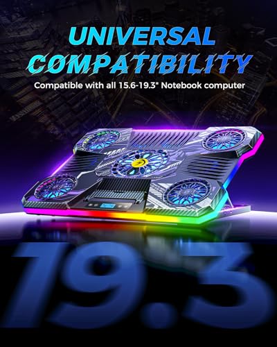 ChillCore RGB Laptop Cooling Pad, Laptop Fan Cooling Pad 9 Fans