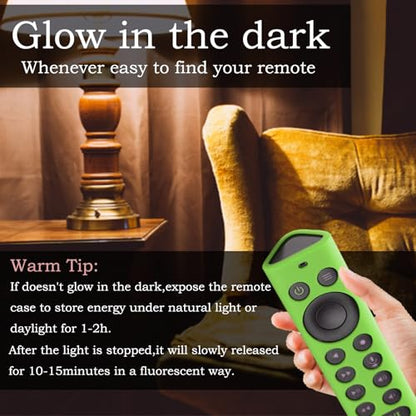 Silicone Protective Cover for NVIDIA Shield TV Pro 4K HDR Remote Green&Blue | Protective Controller Sleeve for Shield TV Pro/4K HDR,Anti-Slip,Shockproof,Glow in the Dark,TV remote controls